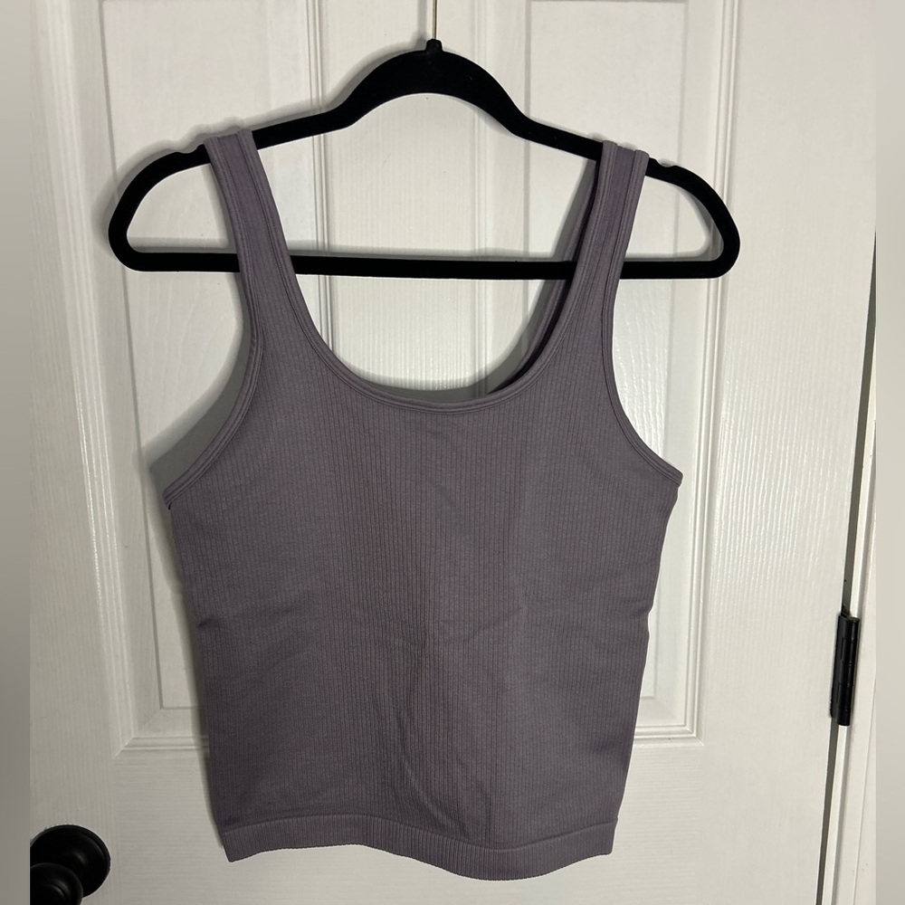 a new day Lavender Ribbed Top